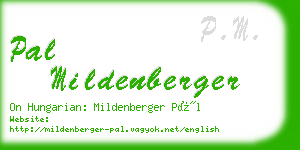 pal mildenberger business card